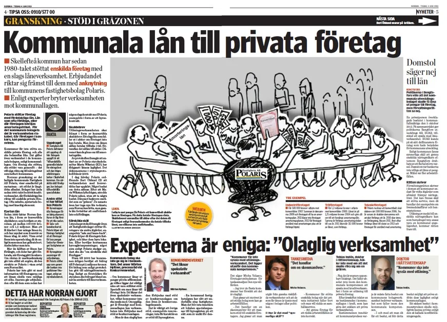 Norran: Kommunen agerar bank