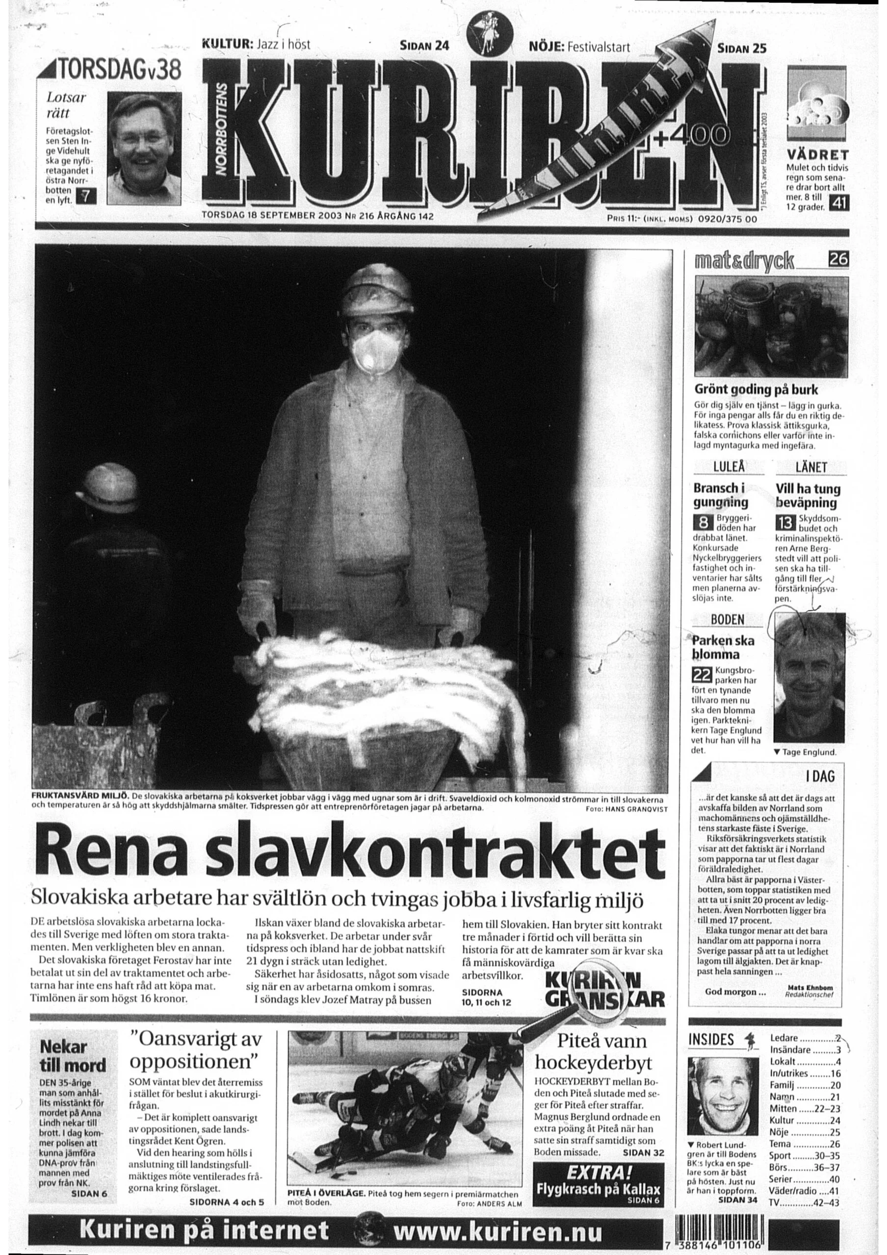 Norrbottens-Kuriren: Rena slavkontraktet